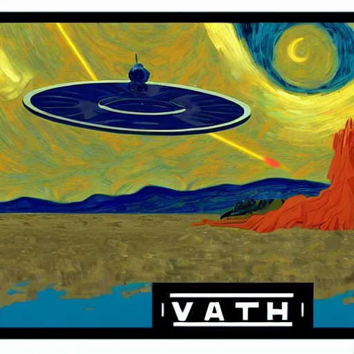 Image similar to star wars poster style of van goph