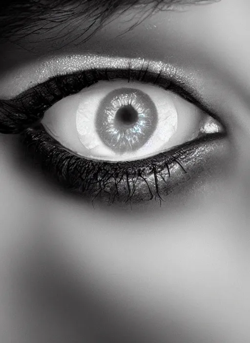 Image similar to portrait of a stunningly beautiful eye, combined and multiplied