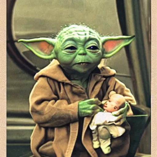 Prompt: photo of baby yoda leading the french revolution