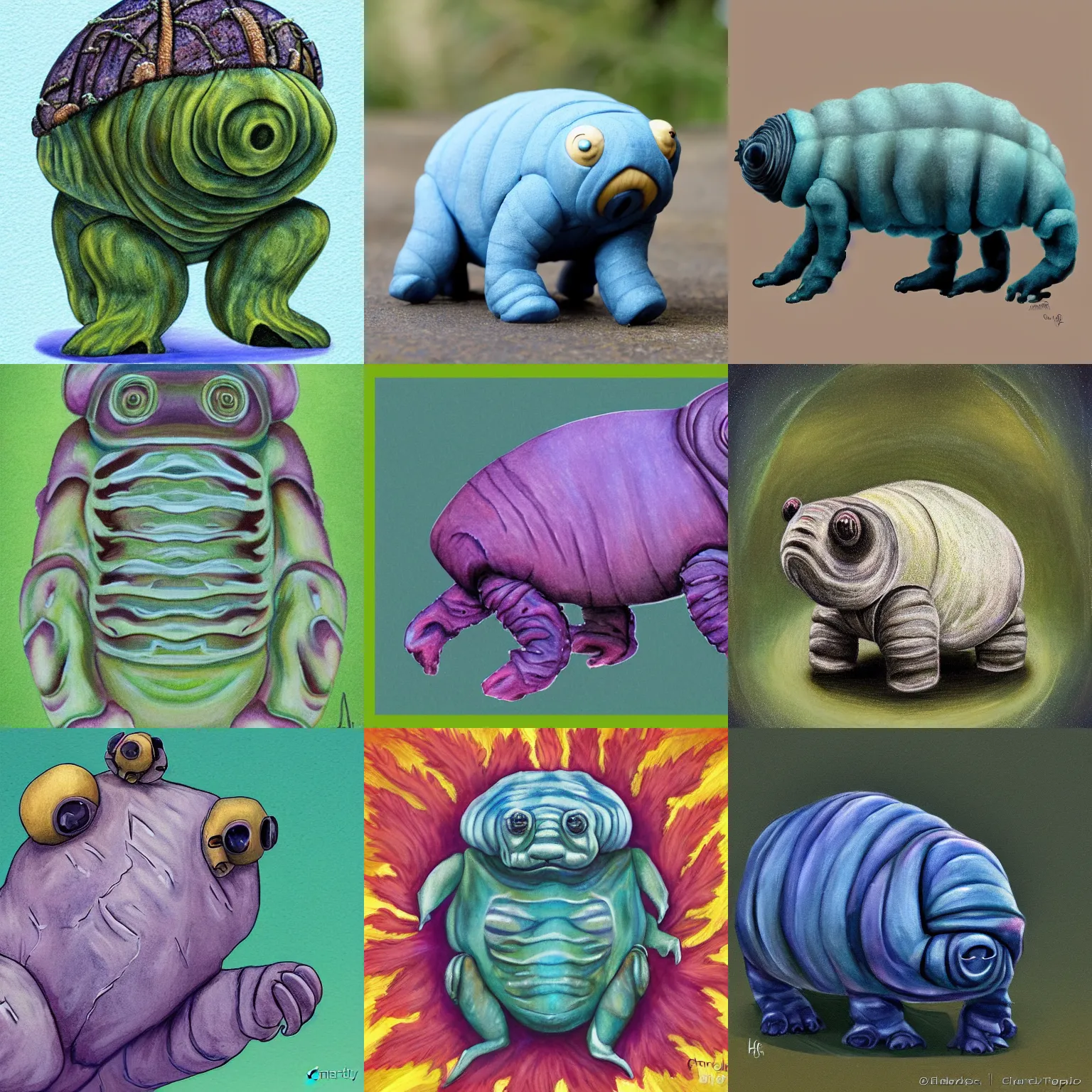 Prompt: tardigrade by Charley Hopper