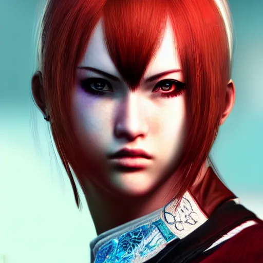 Image similar to beautiful portrait faces of females as tekken character