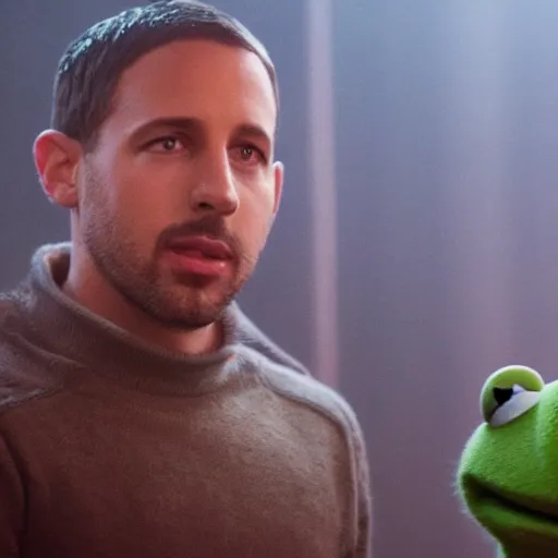 Image similar to Kermit the Frog, from Blade Runner 2049