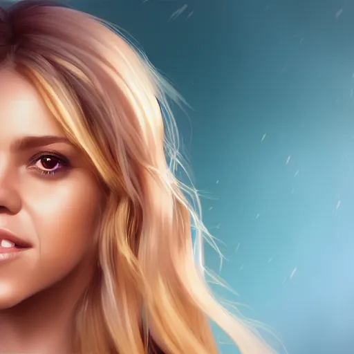 Prompt: shakira trending on artstation