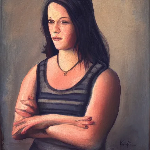 Image similar to portrait of a woman, her name is kristen