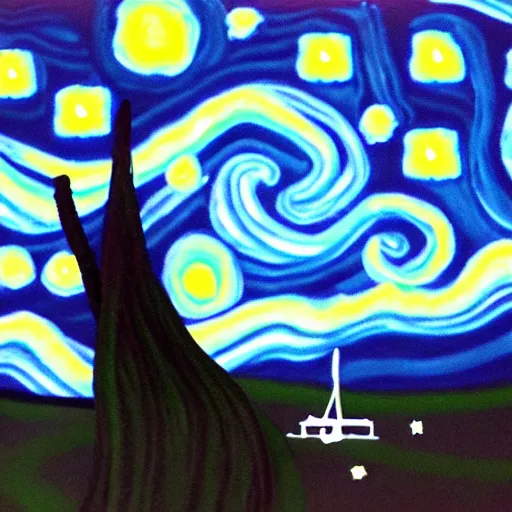 Prompt: claymation starry night, by laika, wallace and grommet