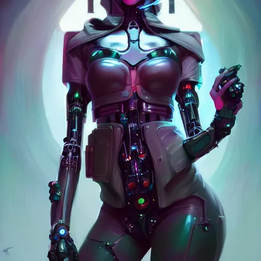 Image similar to a portrait of a beautiful cybernetic mistress of the dark, cyberpunk concept art by pete mohrbacher and wlop and artgerm and josan gonzales, digital art, highly detailed, intricate, sci-fi, sharp focus, Trending on Artstation HQ, deviantart, unreal engine 5, 4K UHD image