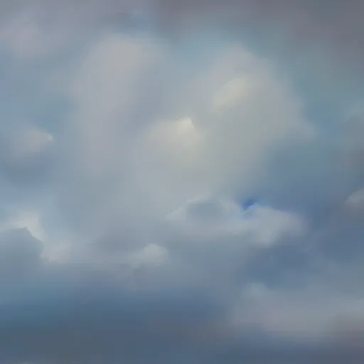 Prompt: cloudy mind, oil painting, pale colors, high detail, 8 k, wide angle, trending on artstation,