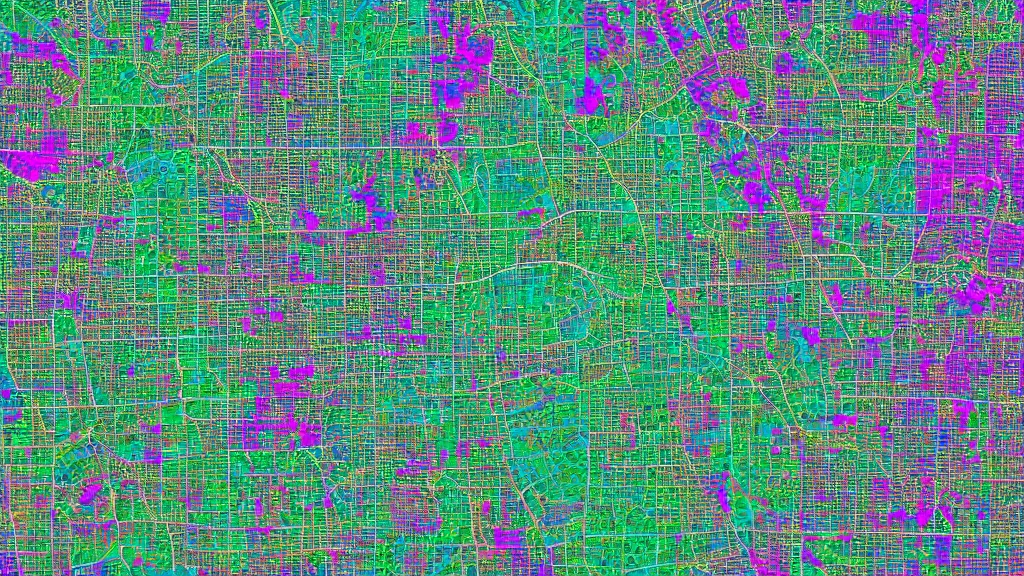 Prompt: false - color image prosperous winnipeg