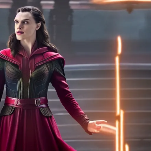 Image similar to A still of Katie McGrath as Scarlet Witch in Doctor Strange and the Multiverse of Madness (2022)