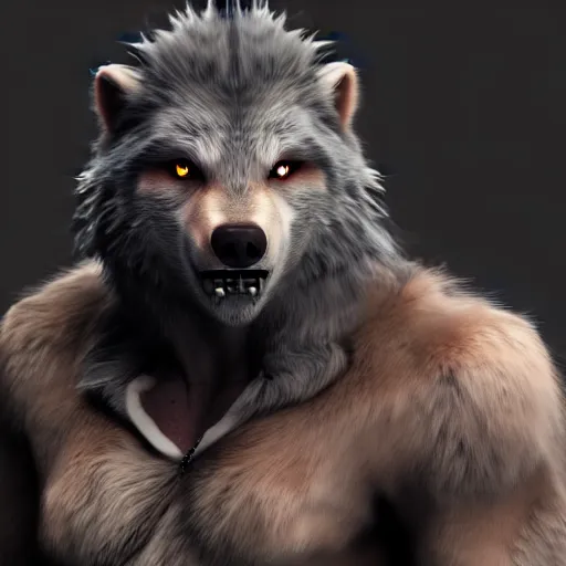 Image similar to cute handsome cuddly werewolf from van helsing unreal engine hyperreallistic render 8k character concept art masterpiece