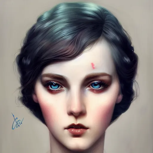 Prompt: tom bagshaw, dollpunk in a full dress, professionally retouched, perfect blue eyes, ultra realistic soft painting, floating long hair, soft facial traits, perfectly detailed linework, symmetrical accurate intricate features, highly detailed, artstation, sharp focus