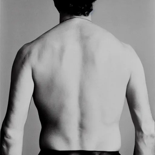 Image similar to a Robert Mapplethorpe's of a man's back