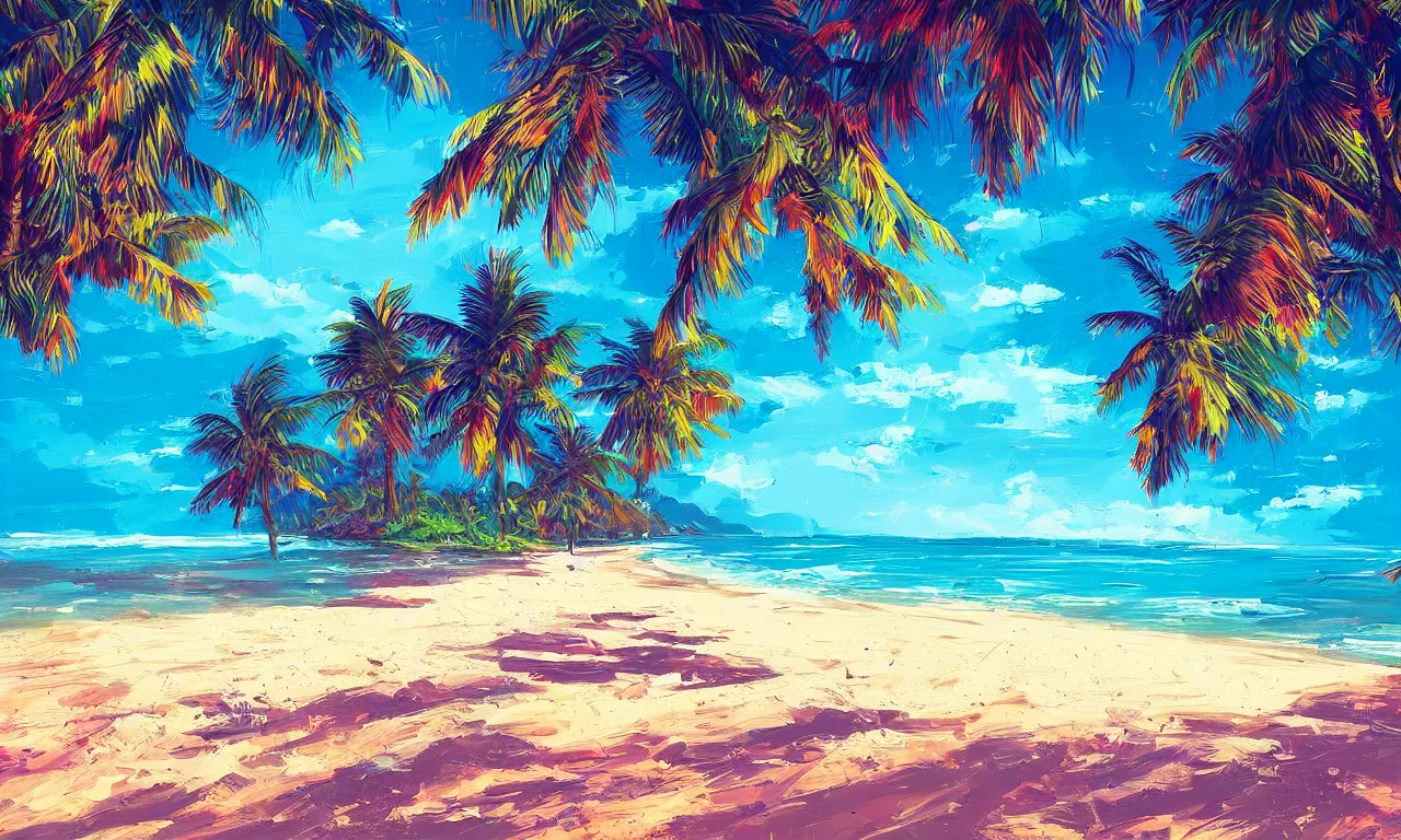 Image similar to paradise beach by alena aenami artworks in 4 k