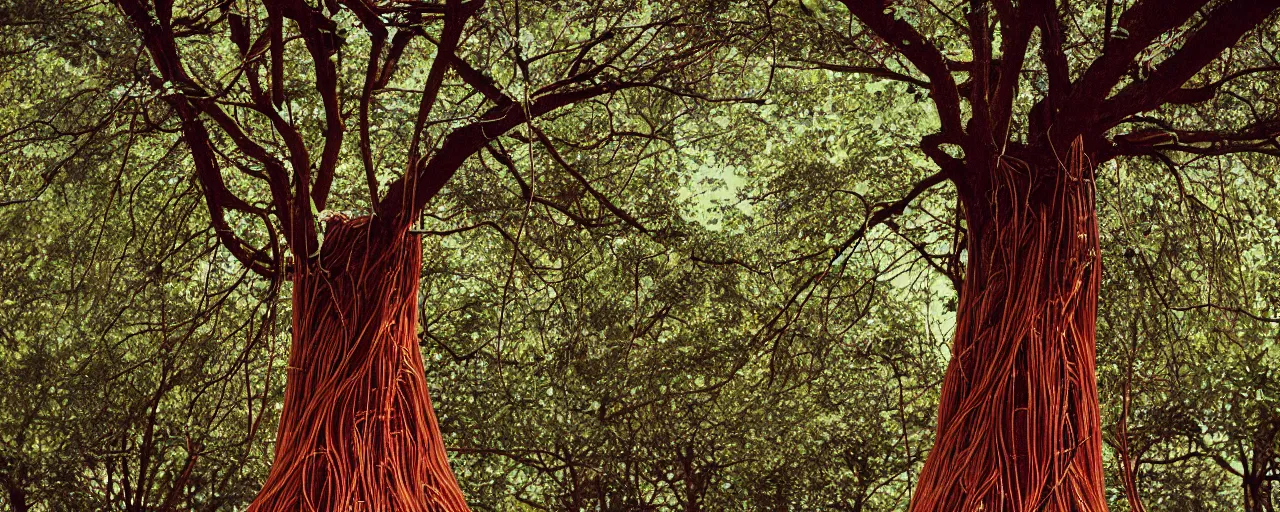 Image similar to a tree that sprouts spaghetti, fine detail, canon 5 0 mm, in the style wes anderson, kodachrome, retro