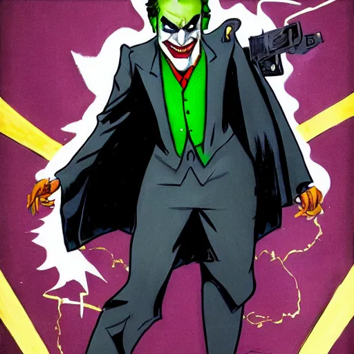 Image similar to the joker as batman