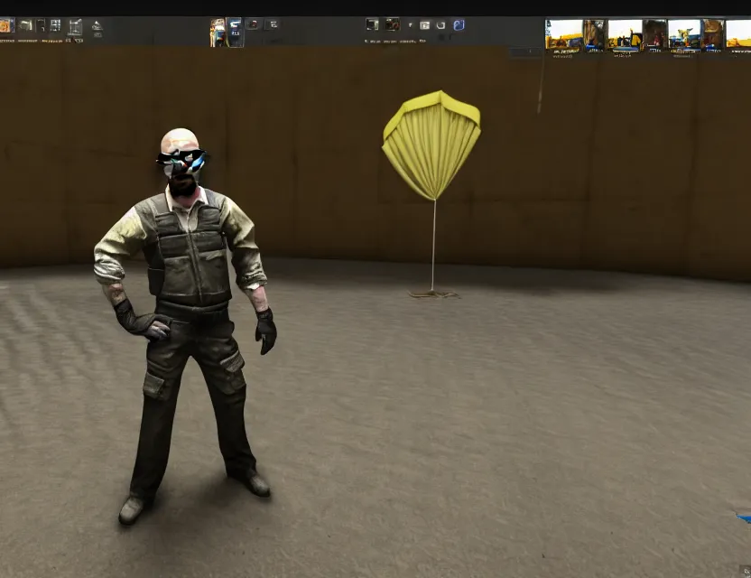 Prompt: CS:GO screenshot of walter white in a circus, HD, trending on tumblr, full screen