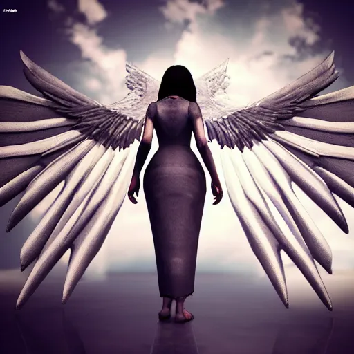 Prompt: “angel woman with huge wings, unreal engine, detailed, cloud”