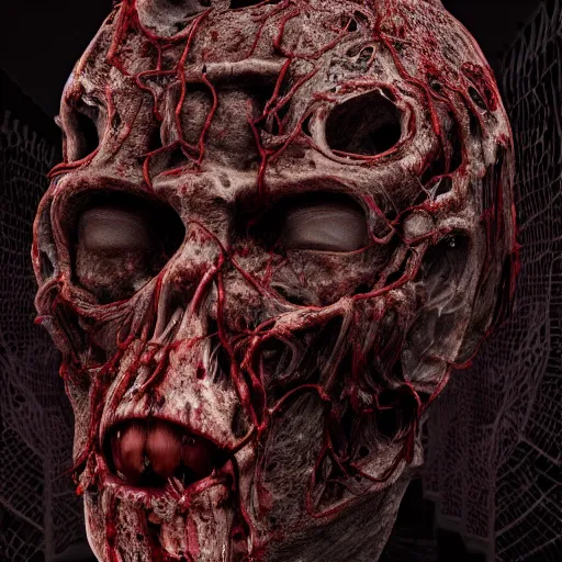 Prompt: , decaying heads, arteries, lovecraft, giger, high octane, cinematic lighting 4 k