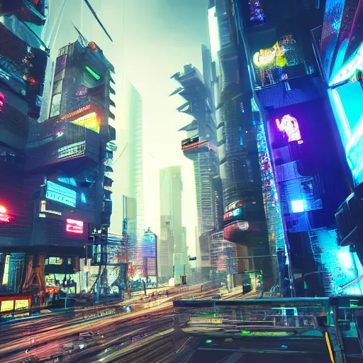 Image similar to cyberpunk city