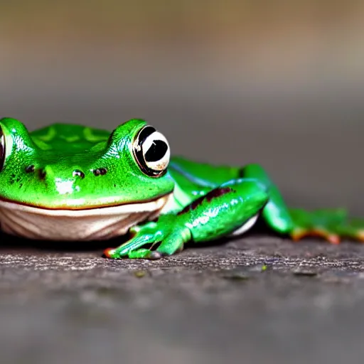 Prompt: wholesome ninja frog