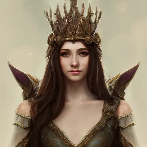 Prompt: Portrait of a young, beautiful and elegant elf queen, full of details, matte painting, concept art, smooth, by Ina Wong ，trending on cgsociety and artstation，8kHDR，light effect，-H 768