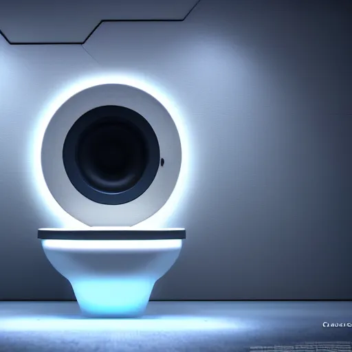 Image similar to : futuristic abstract toilet, cinematic lighting, hyper - realistic, detailed, render by c 4 d octane, unreal engine, 8 k 3 d render