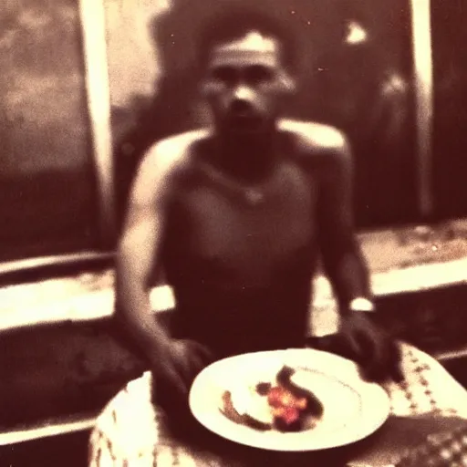 Image similar to “A eat in a gang member pose tooken by a 1950’s camera”