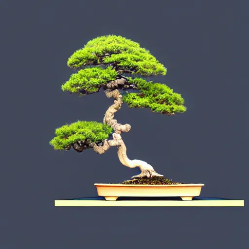 Prompt: bonsai acacia! tree but minimalistic concept art by frank stella gilleard james whalen tom, colorful, soft light, trending on artstation, minimalism