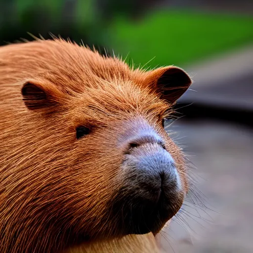 Image similar to photo of a happy capybara