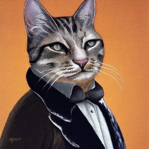 george costanza as a cat, draped in velvet, | Stable Diffusion | OpenArt