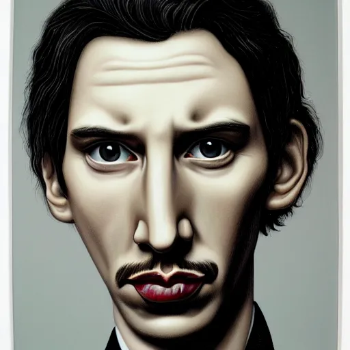 Image similar to portrait of adam driver by mark ryden