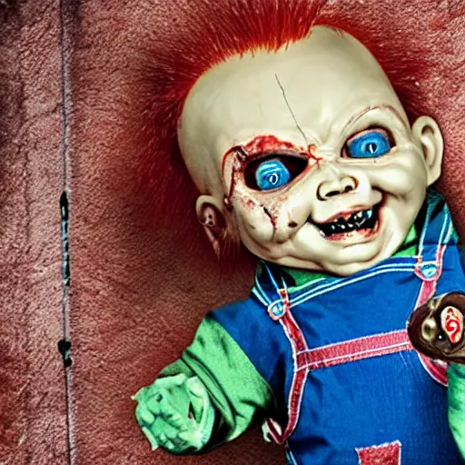 Prompt: Imploded Chucky