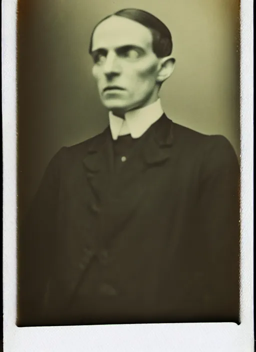 Image similar to 👽, 💀, 1 9 1 0 polaroid photo