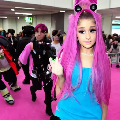 Image similar to Ariana Grande at anime convention