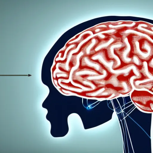 Prompt: a two dimensional diagram of a brain with electrical circuits instead of neurons