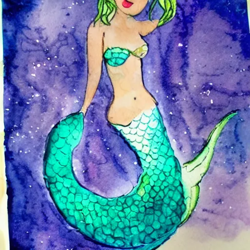 Image similar to mermaid aquarel