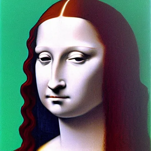 Image similar to monalisa in the style of ZDZISŁAW BEKSIŃSKI