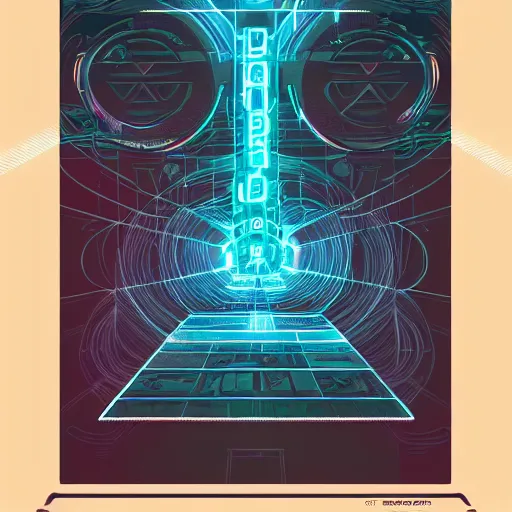 Prompt: medium shot of a mysterious letter digital illustration android netrunner by dan mumford