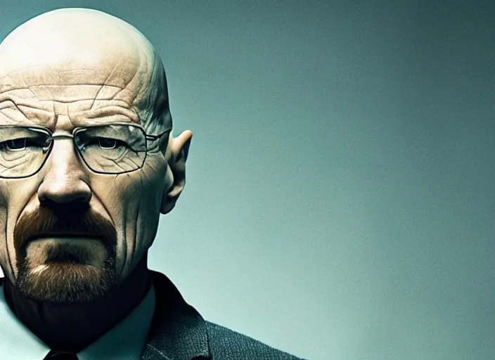 Image similar to film still of Walter White as Gordan Freeman in the Half Life Movie, 4k