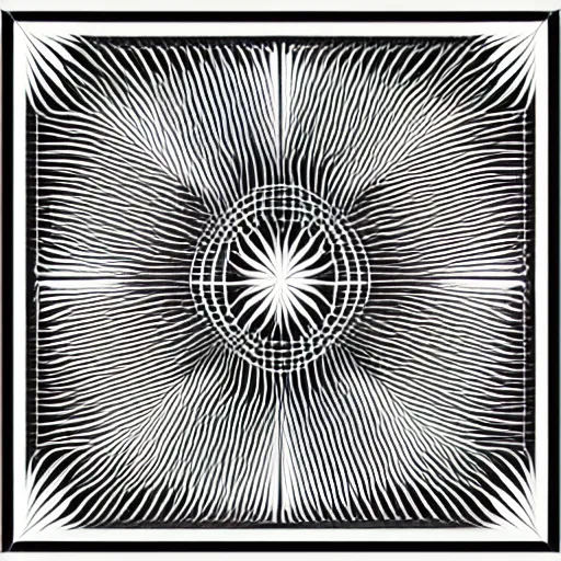 Image similar to a square vector art panel for cnc plasma, laser, geometric circuit pattern