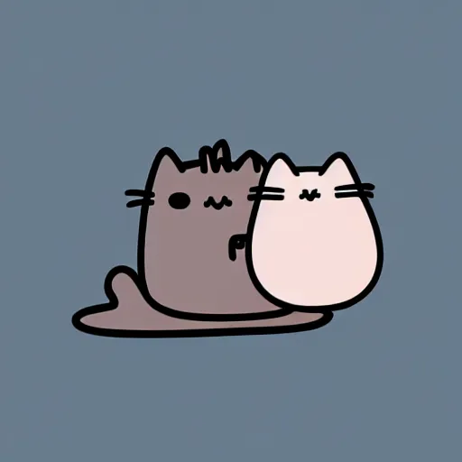 Prompt: pusheen cat strangling someone