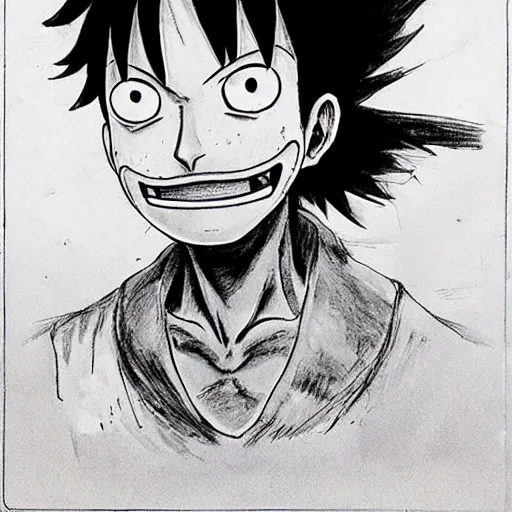 Image similar to [ luffy mustache ] ( by kim jung gi ) ( by george morikawa ) ( by kentaro miura ) ( by eiichiro oda )