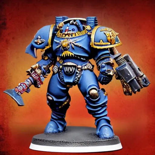 Prompt: warhammer 4 0 k chaos marine ron desantis