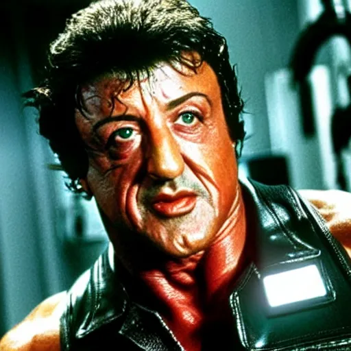 Image similar to stallone as terminator,