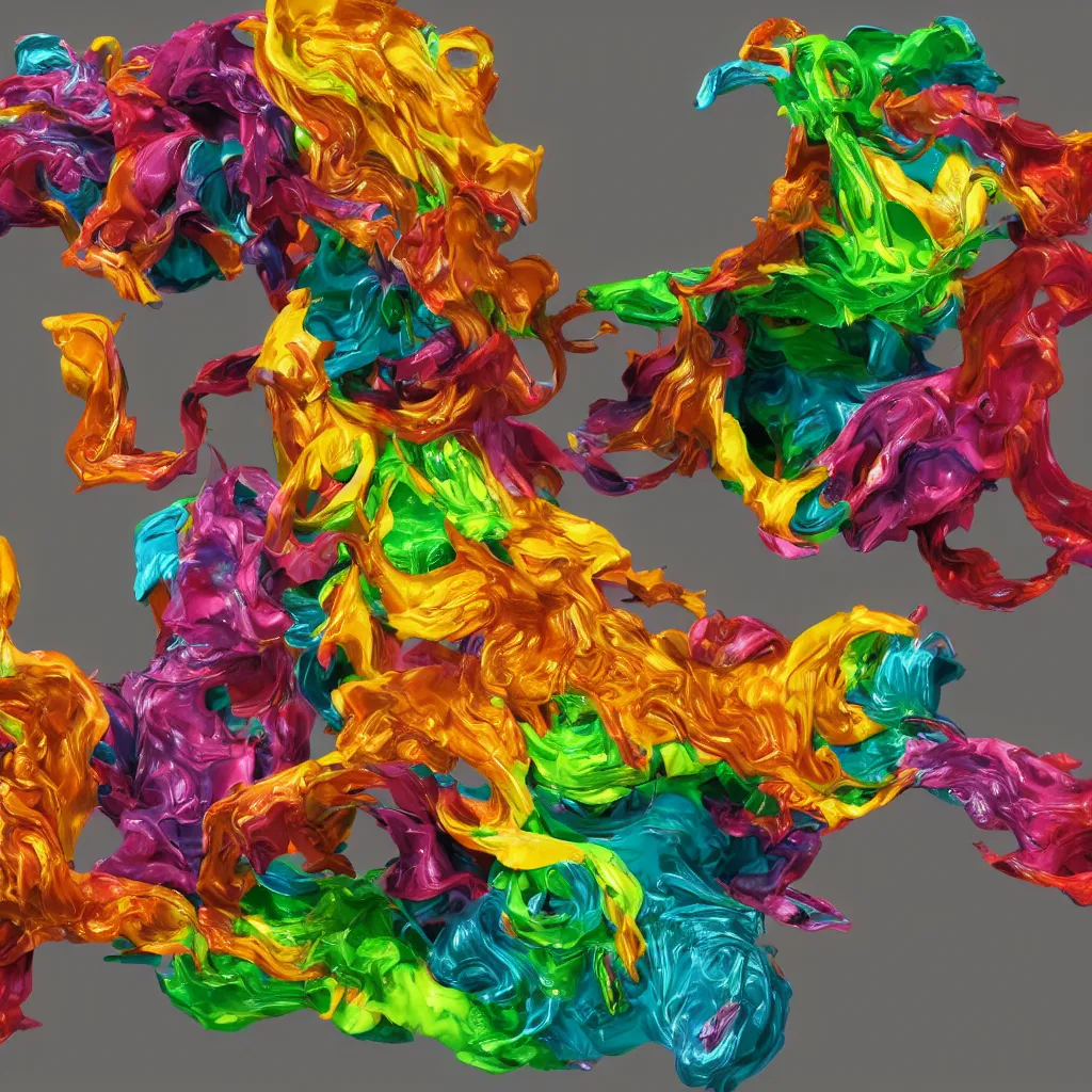 Image similar to painful pleasures by lynda benglis, octane render, colorful, 4 k, 8 k