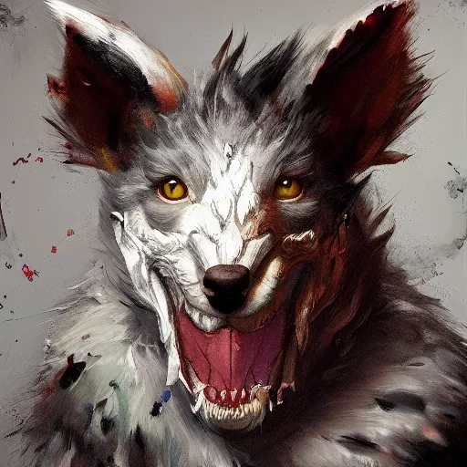 Image similar to Portrait furry ears snout collar neck paws Dragon ASPCA National Geographic Wikipedia Demiurge pet adoption quill splatterpaint rorschach 4k artstation unreal engine render robert rauschenberg giorgio de chirico greg rutkowski