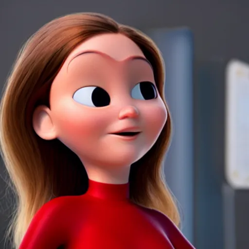 Prompt: Jennifer Lawrence in the Incredibles, pixar studio