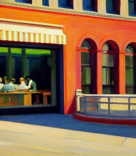 Prompt: impressive high quality high detail painting by edward hopper, hd,