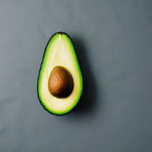 Image similar to avocado that looks like banana, hyper real, food photography