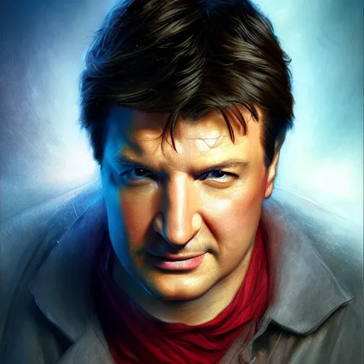 Prompt: A beautiful portrait of a Nathan Fillion as toast, digital art by Eugene de Blaas and Ross Tran, vibrant color scheme, highly detailed, in the style of romanticism, cinematic, artstation, Greg rutkowski